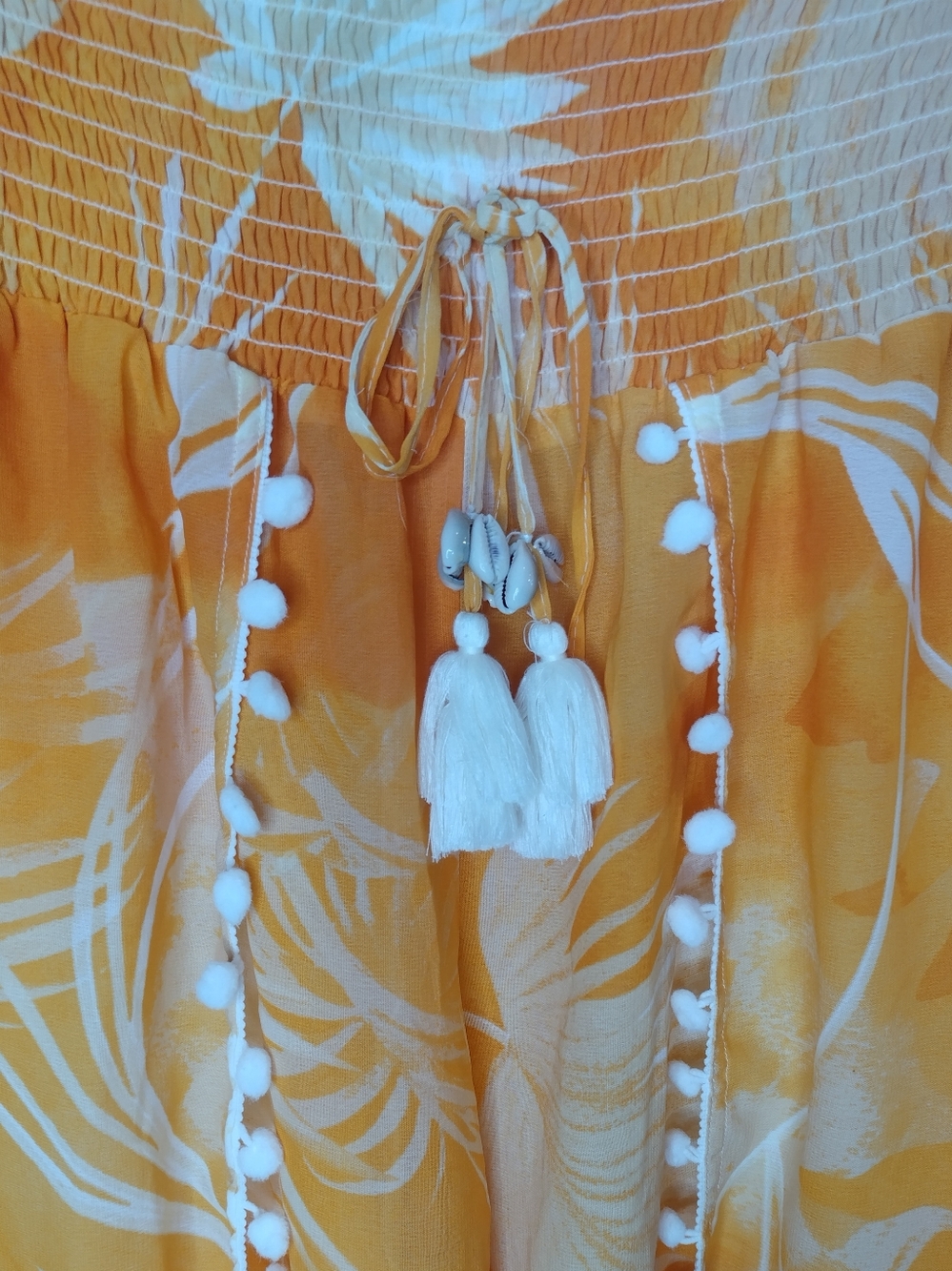 Free Destination Yellow White Tassel Resort Pants M